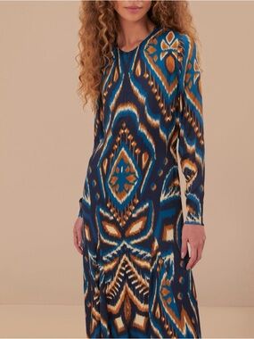 NWT Farm Rio Ikat Maxi Dress Size XS